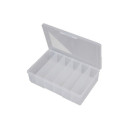 6 Compartment Large Deep Storage Box - Clear