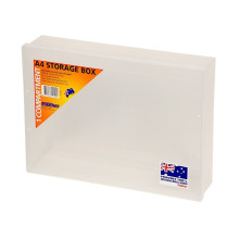 1 Compartment A4 Storage Box - Clear