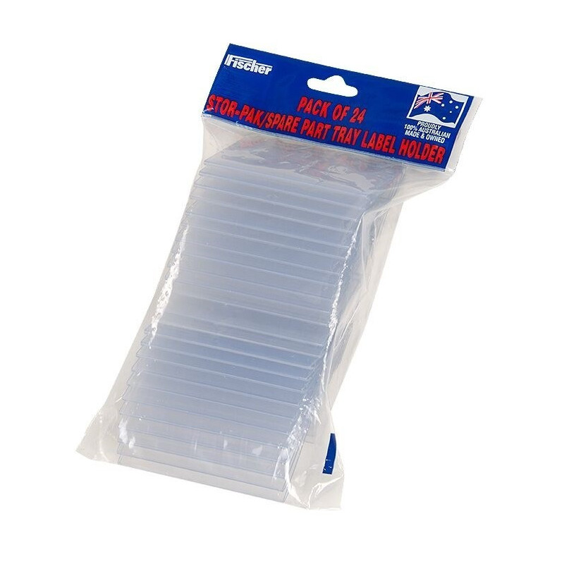 Pack of 24 Label Holders Suit Stor-Pak or Parts Trays